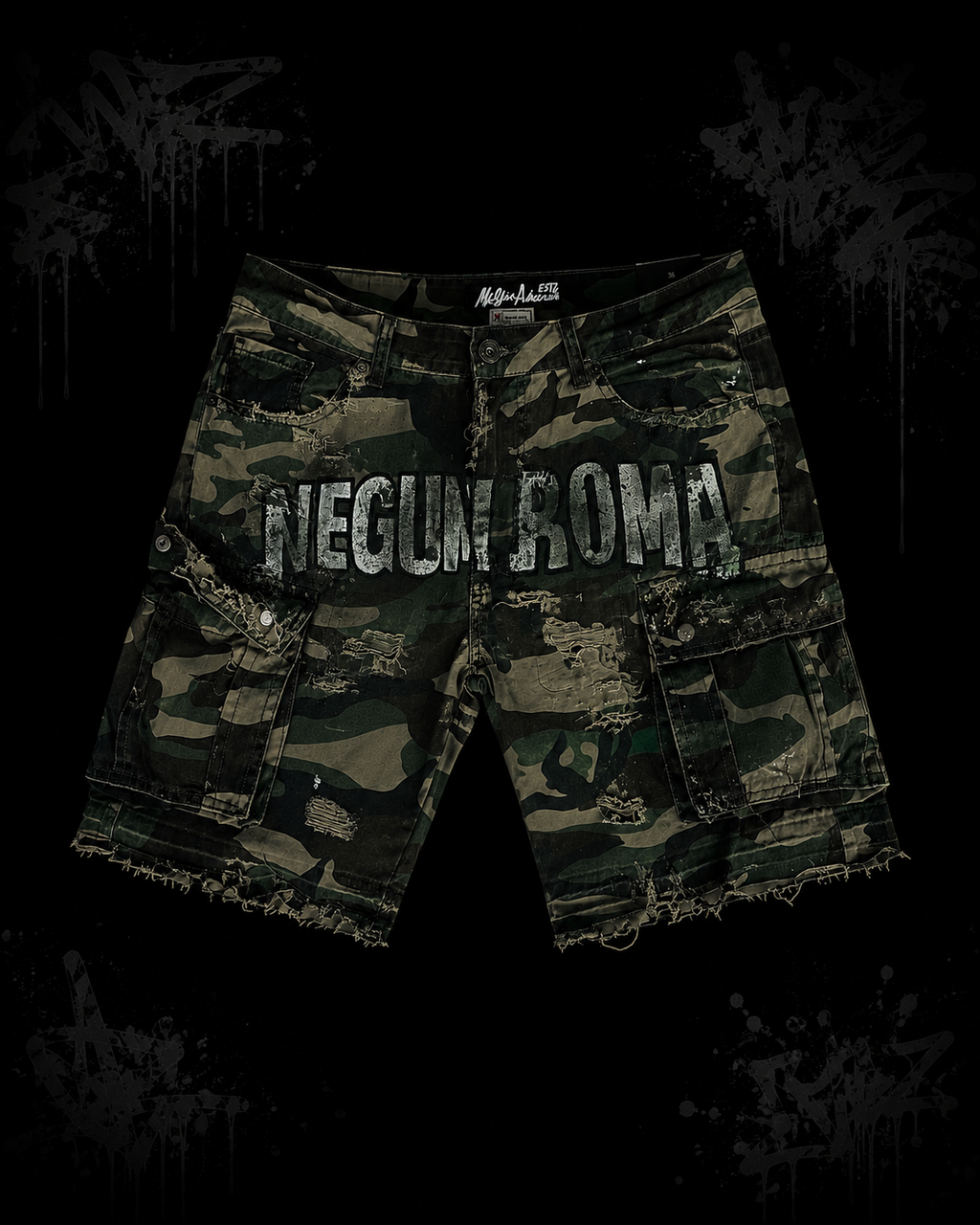 Reverse MUGEN Camo shorts