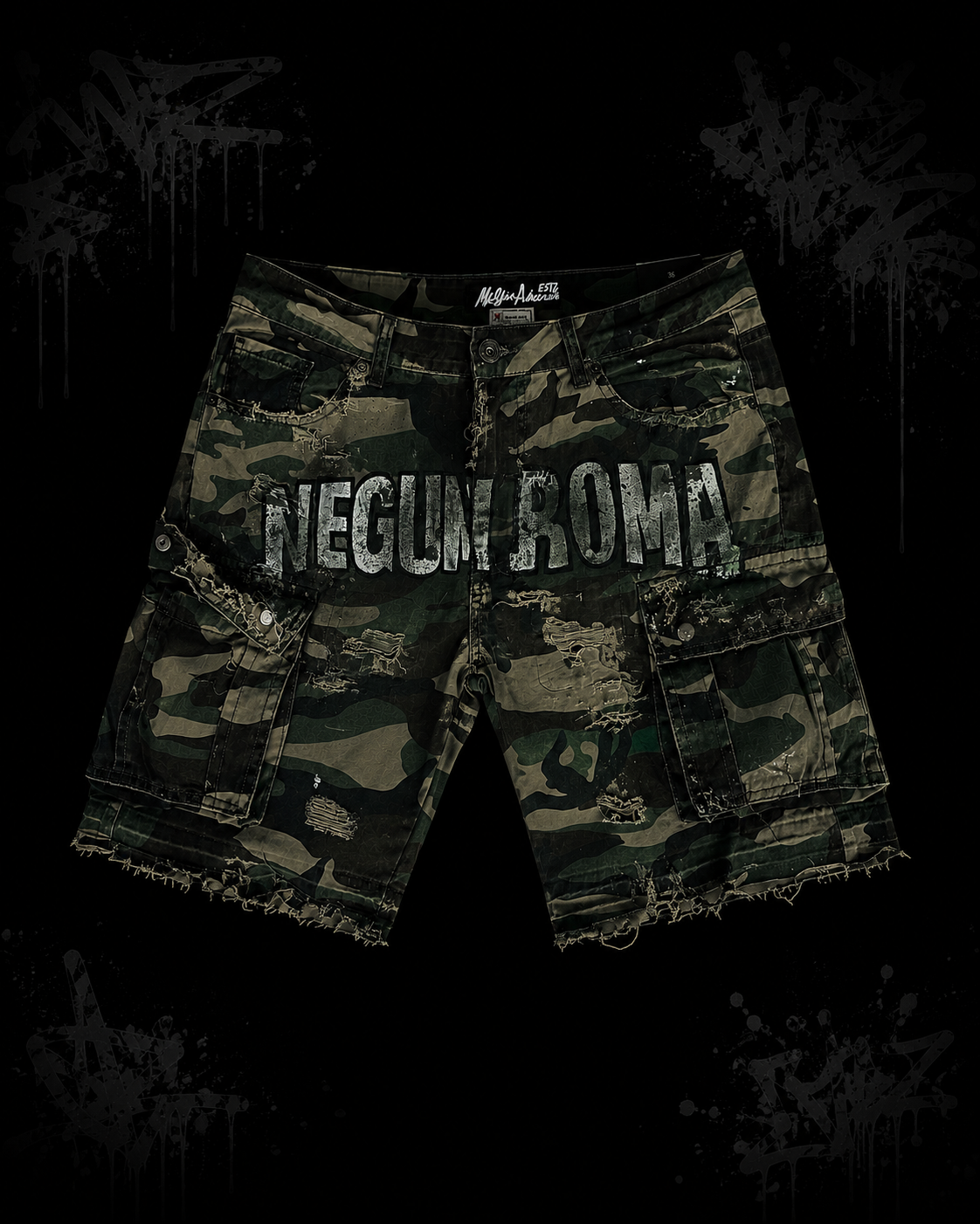 Reverse MUGEN Camo shorts